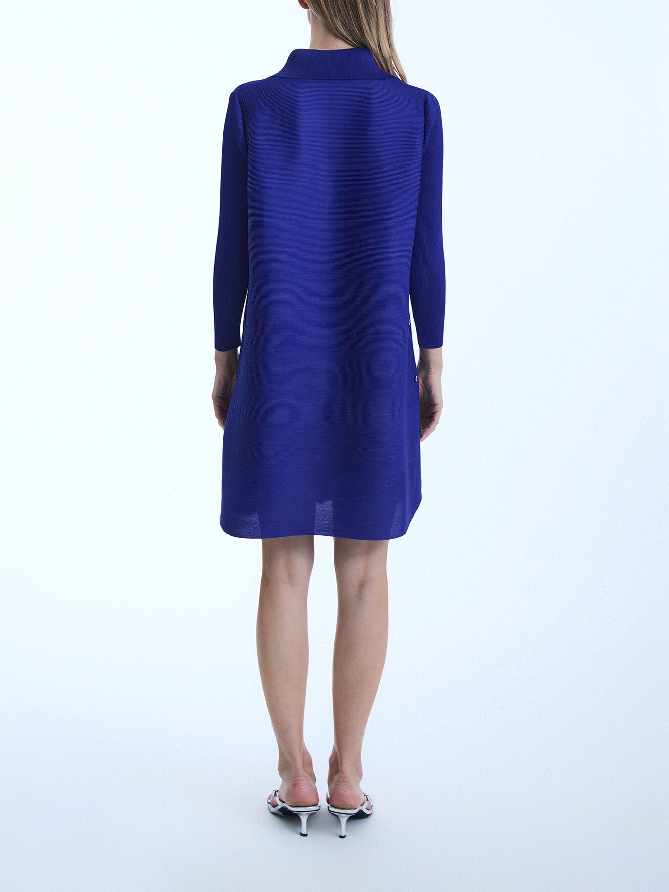 Pleated Short Shirt Dress