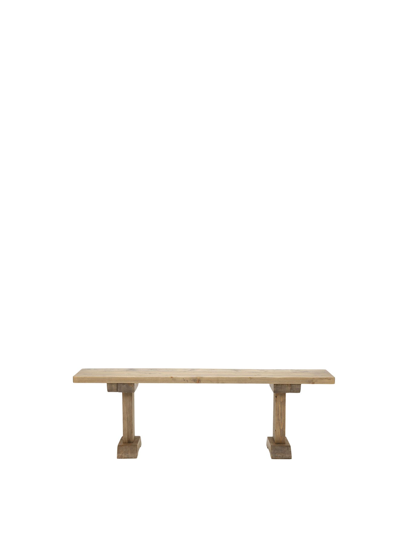 Newsham Reclaimed Wood Bench, Waxed Finish