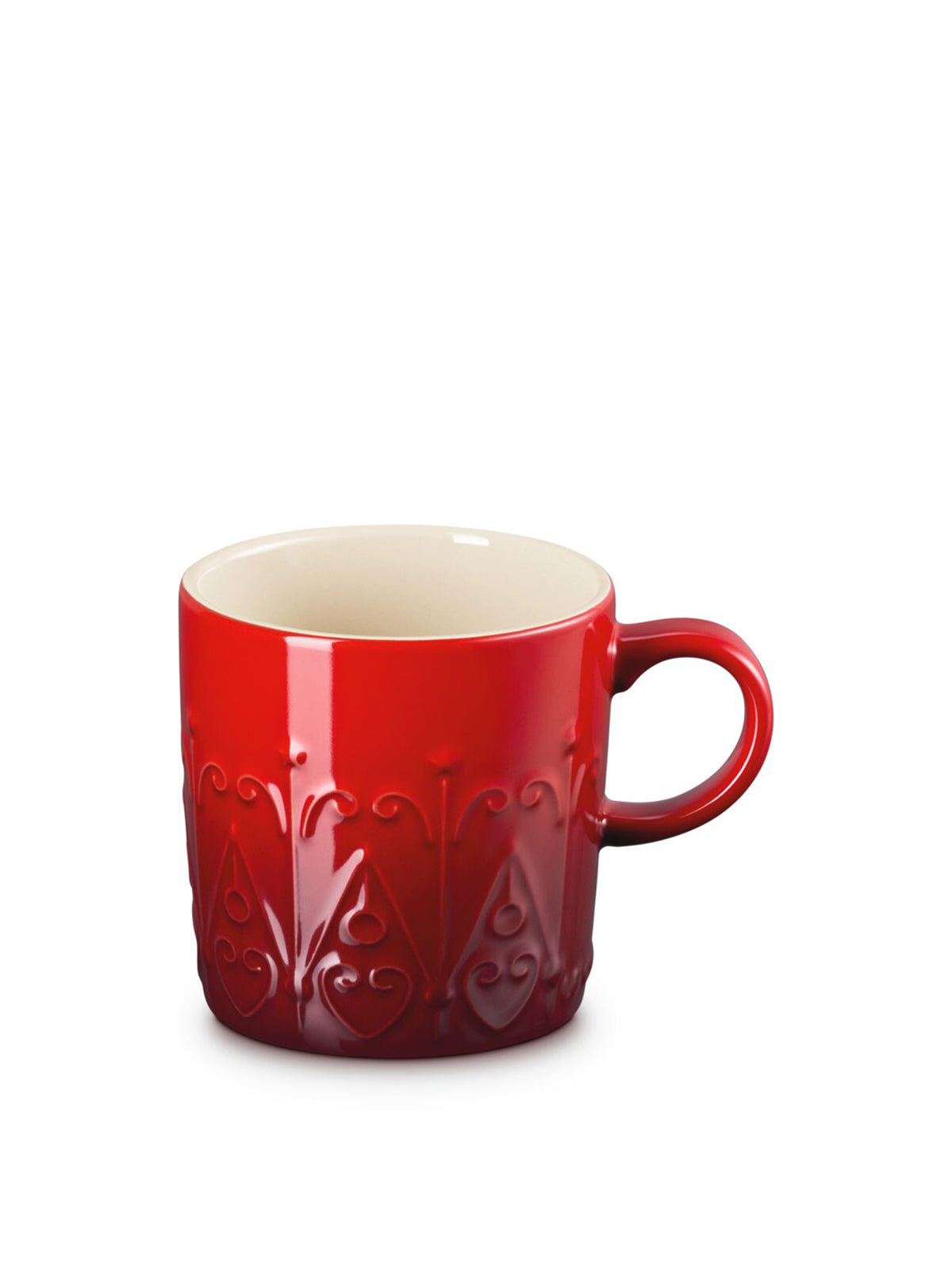 Christmas Relief Stoneware London Coffee Mug 350ml - Cerise