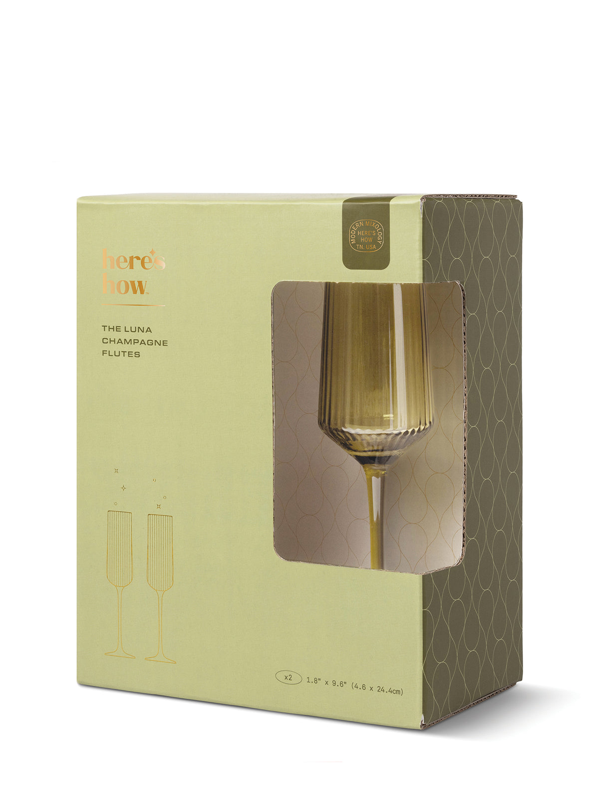 The Luna Champagne Flutes Set of 2