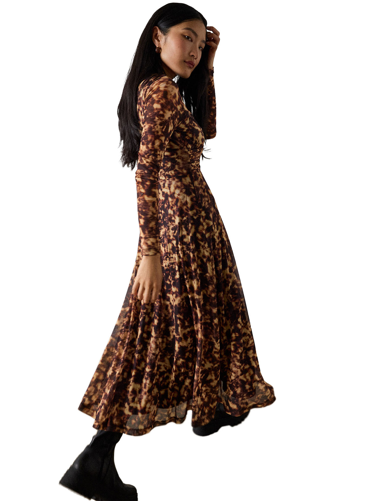 Abstract Animal Mesh Dress