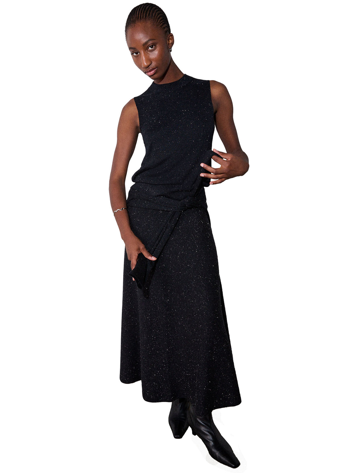 Annie Sparkle Knit Midi Skirt