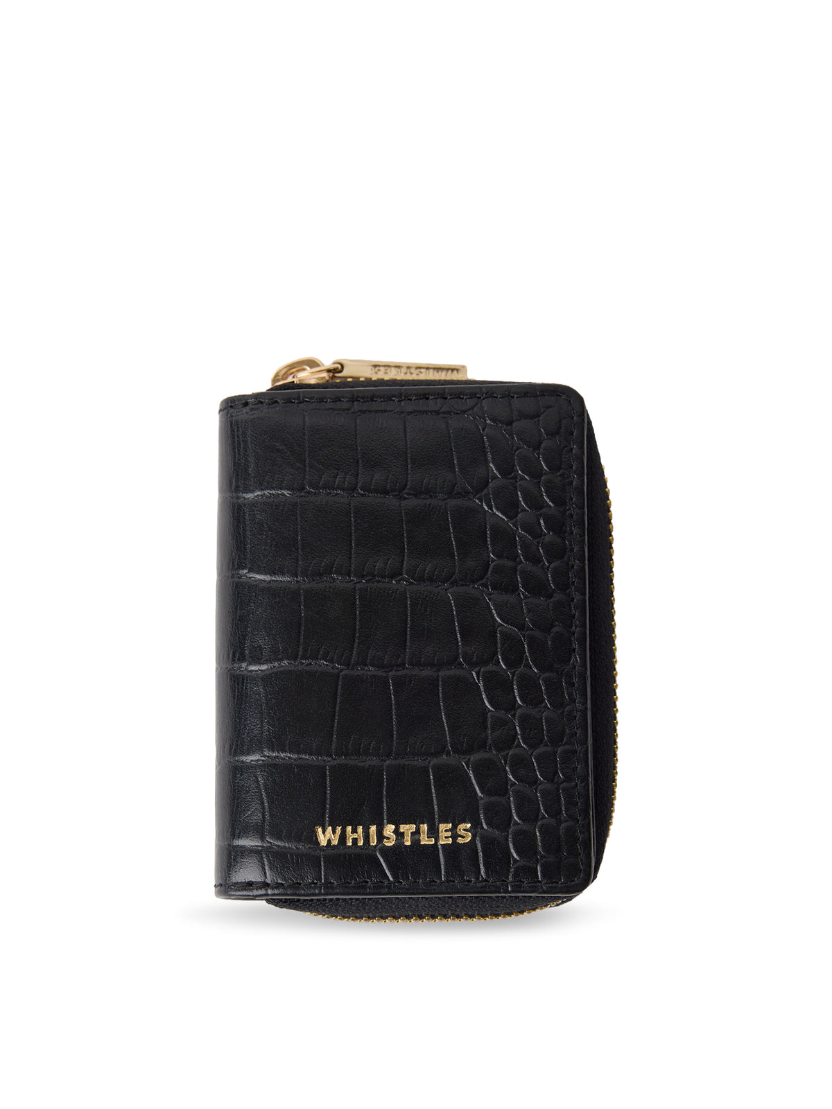 Shiny Croc Koa Compact Purse