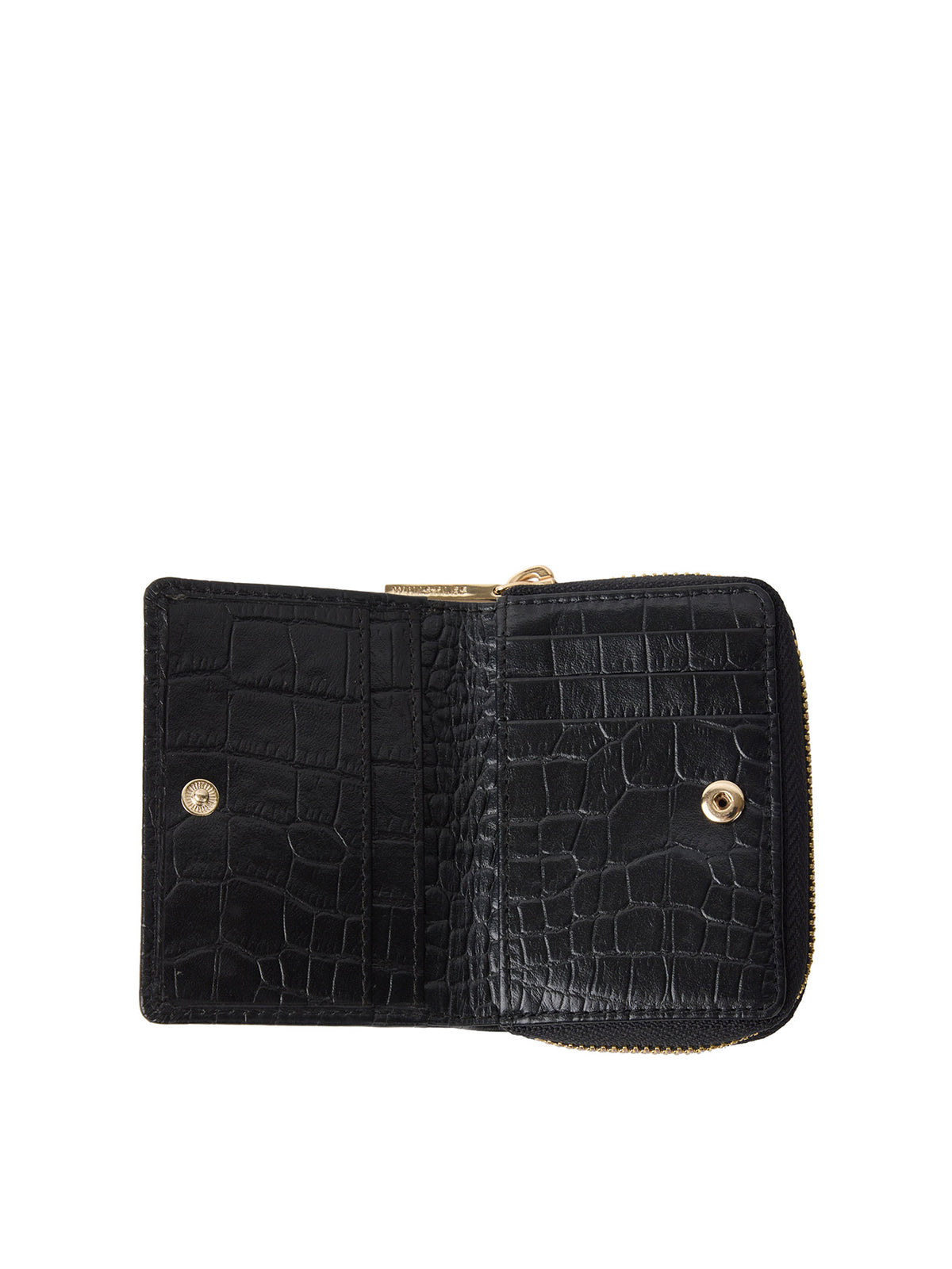 Shiny Croc Koa Compact Purse