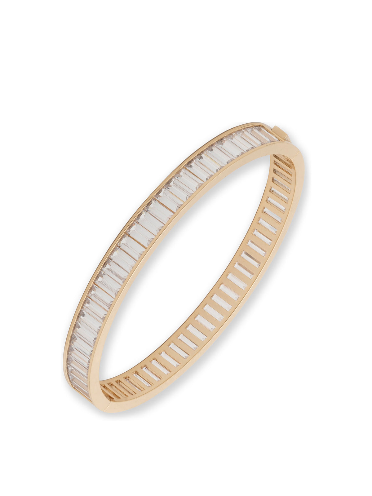 Cubic Zirconia Baguette Bangle