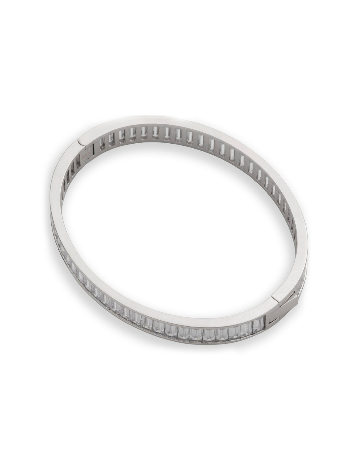 Cubic Zirconia Bypass Cuff Bangle
