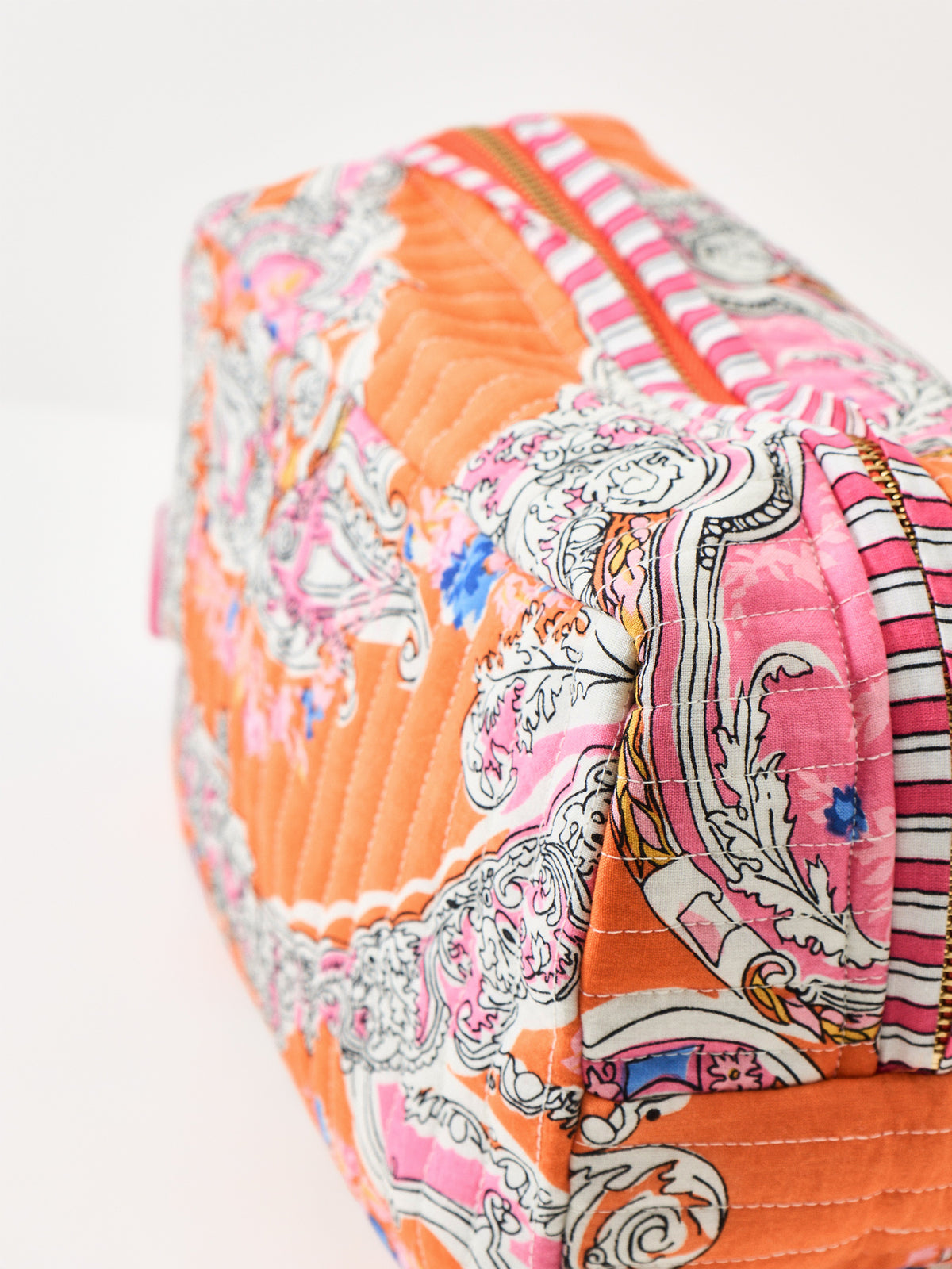 Organic Cotton Cartouche Washbag - Orange