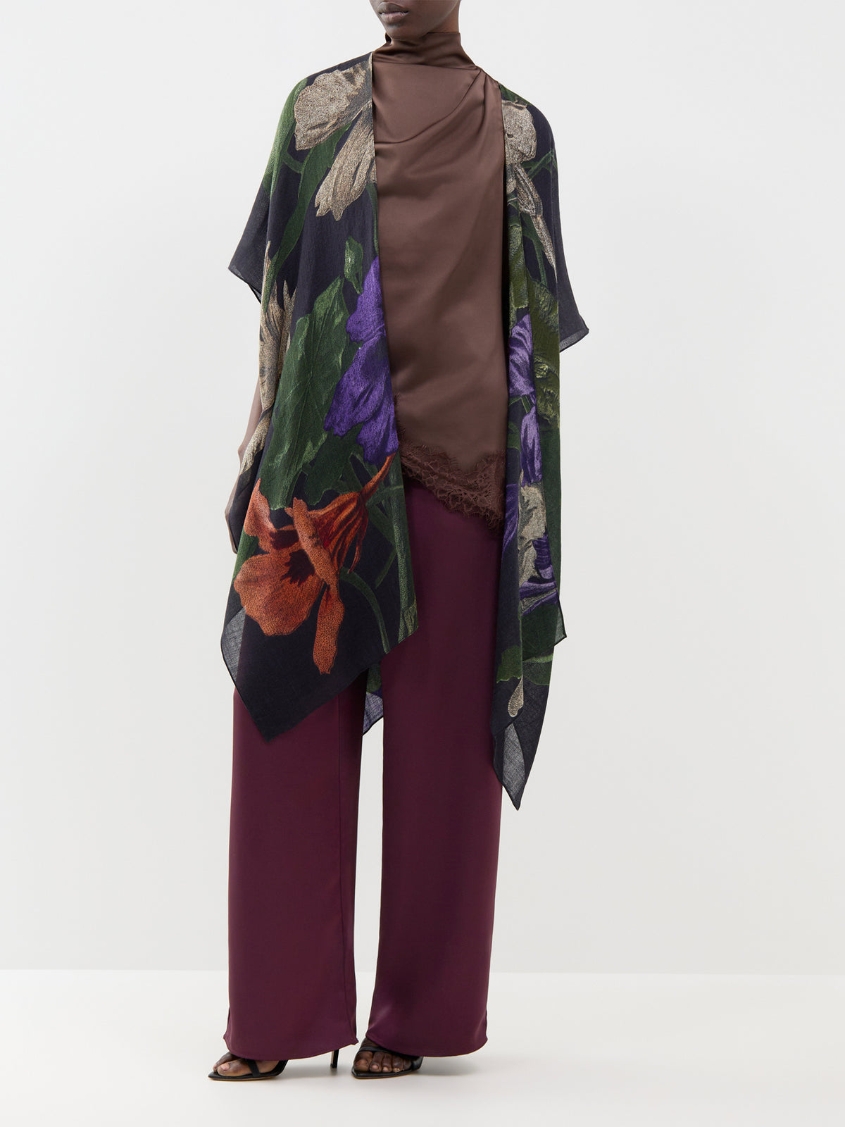 Nasturtium Wool Throwover - Black