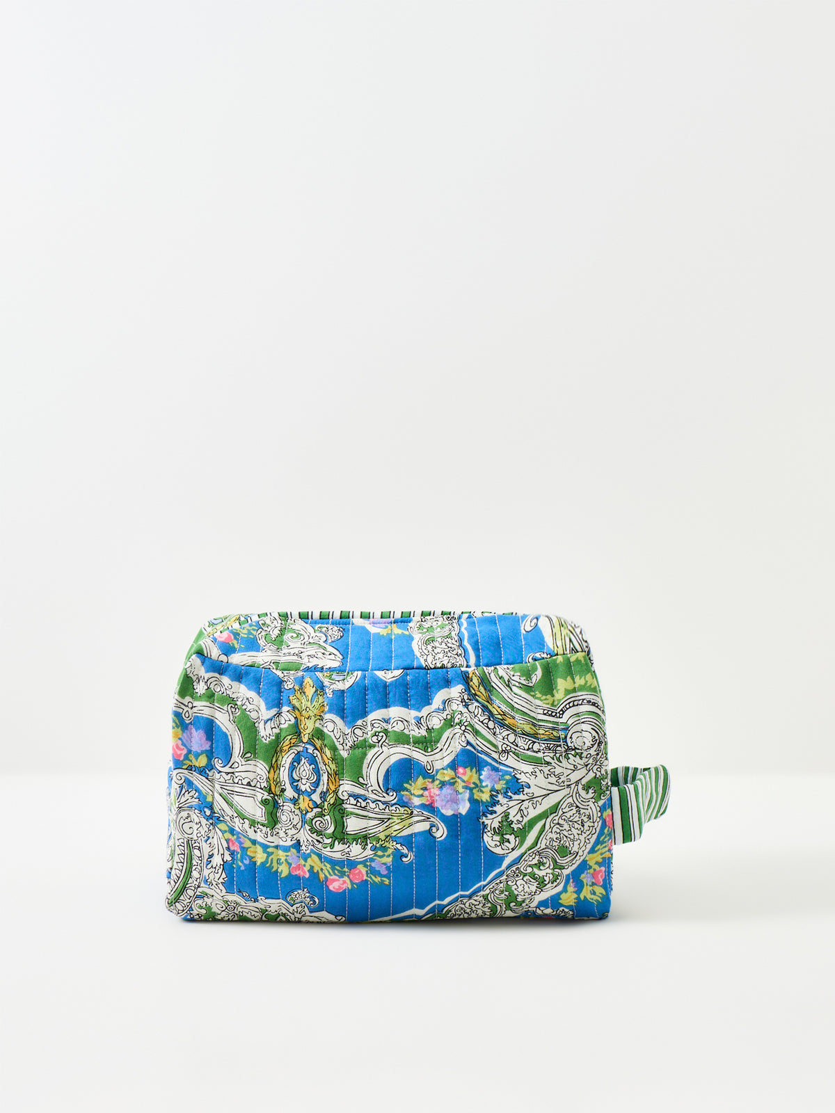 Organic Cotton Cartouche Washbag - Blue