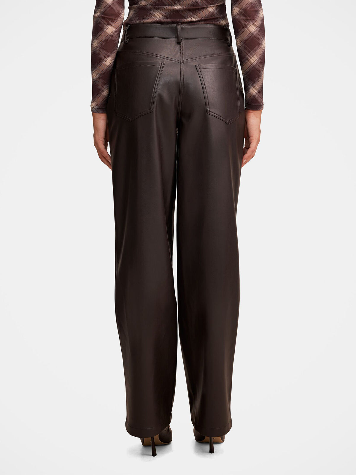 Cara Faux Leather Barrel Leg Trousers