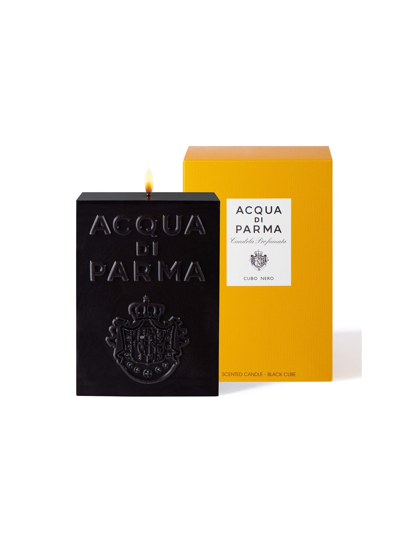 Amber Black Cube Candle 1kg