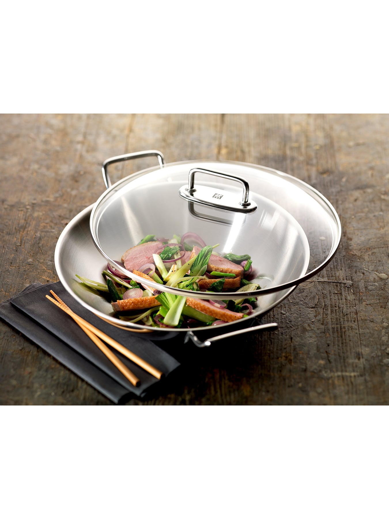 Plus Wok 32cm Silver