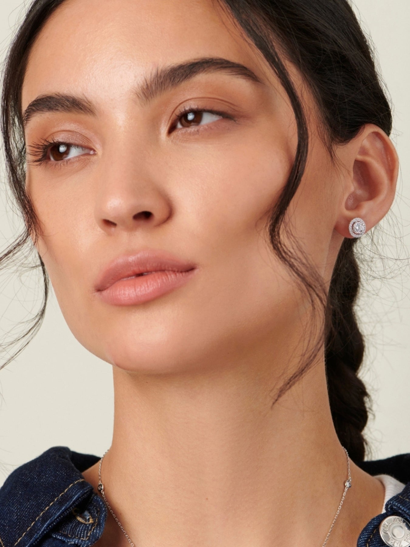 Classic Round Borderset Stud Earrings