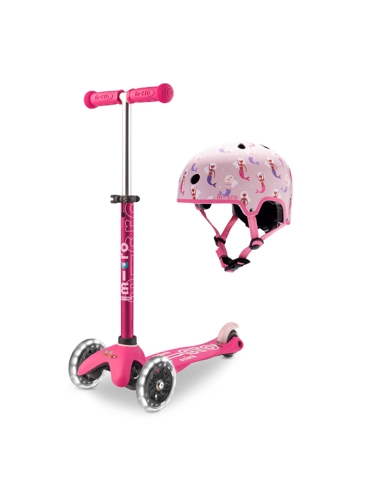 Mini Deluxe Scooter & Mermaid Helmet Bundle