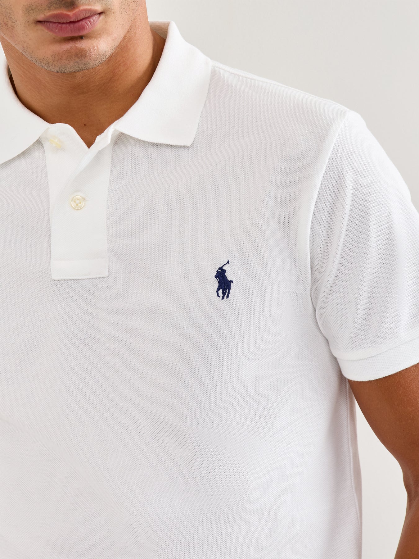 Slim Fit Mesh Polo Shirt