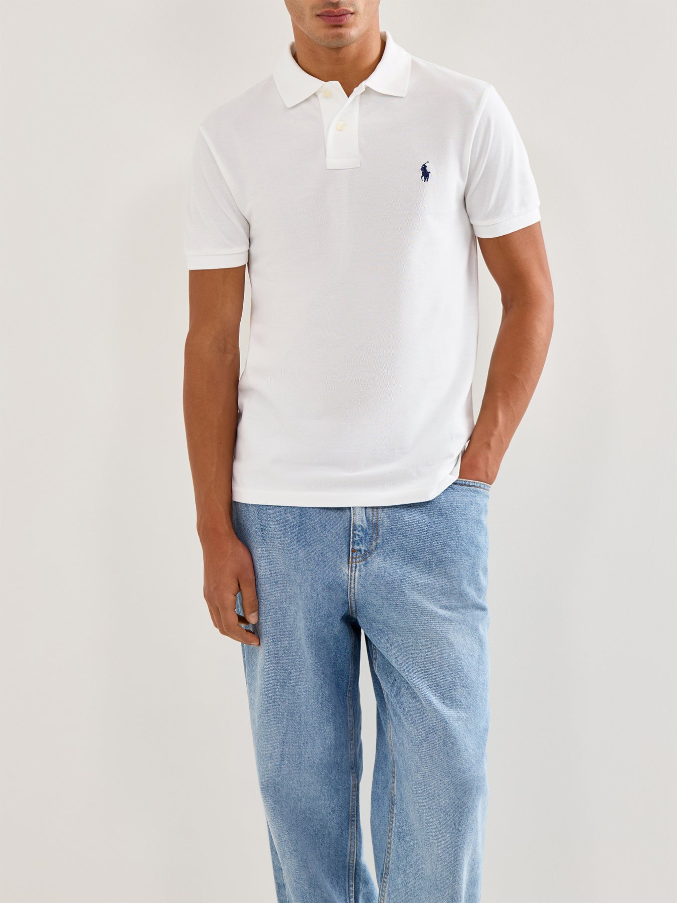 Slim Fit Mesh Polo Shirt