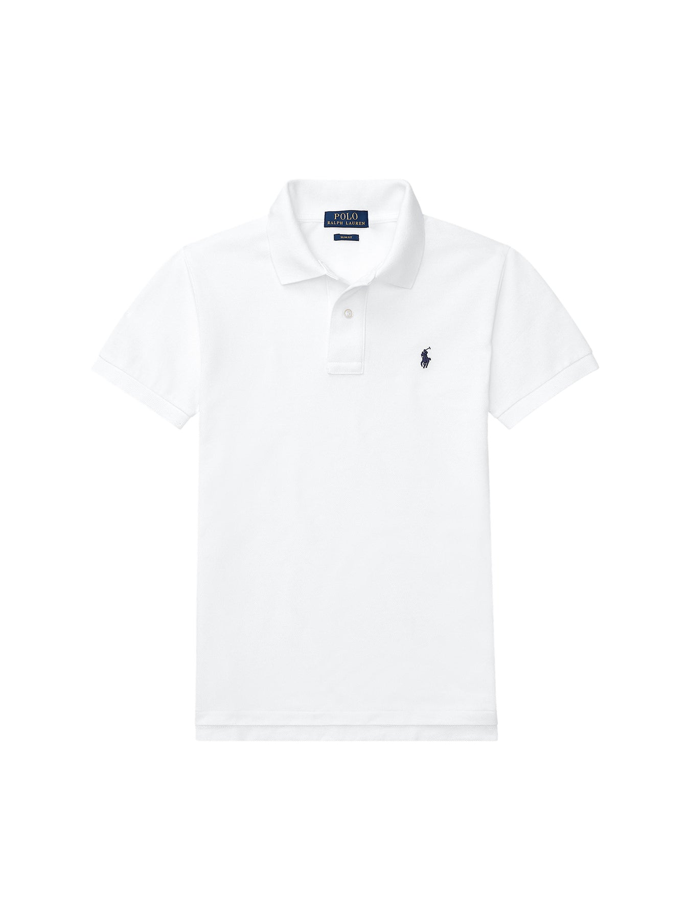 Kids' Slim Fit Cotton Polo White