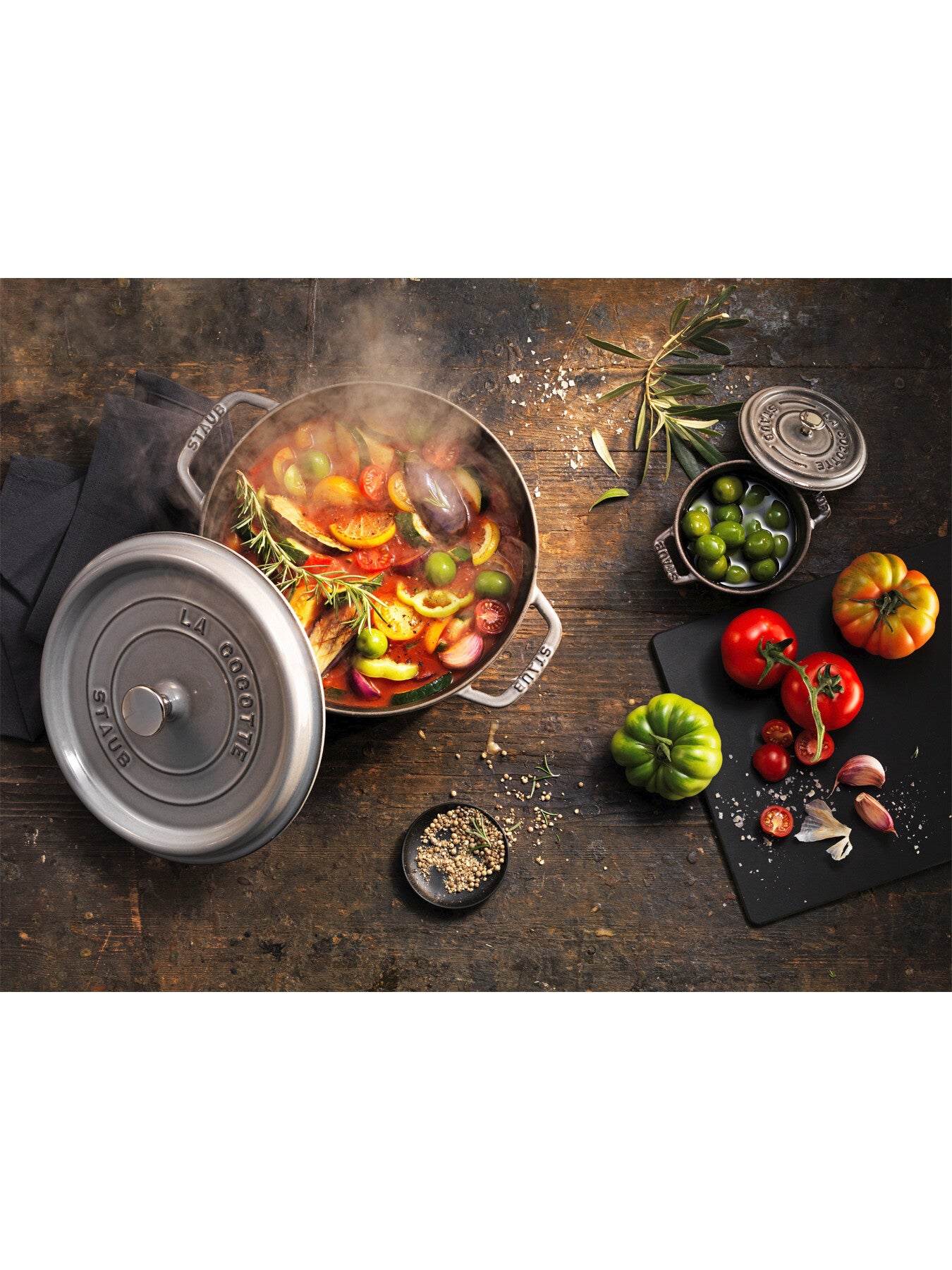28cm Round Cocotte Grey