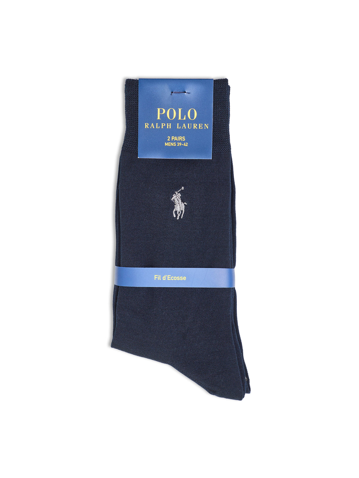 2 Pack Flat Crew Socks Blue