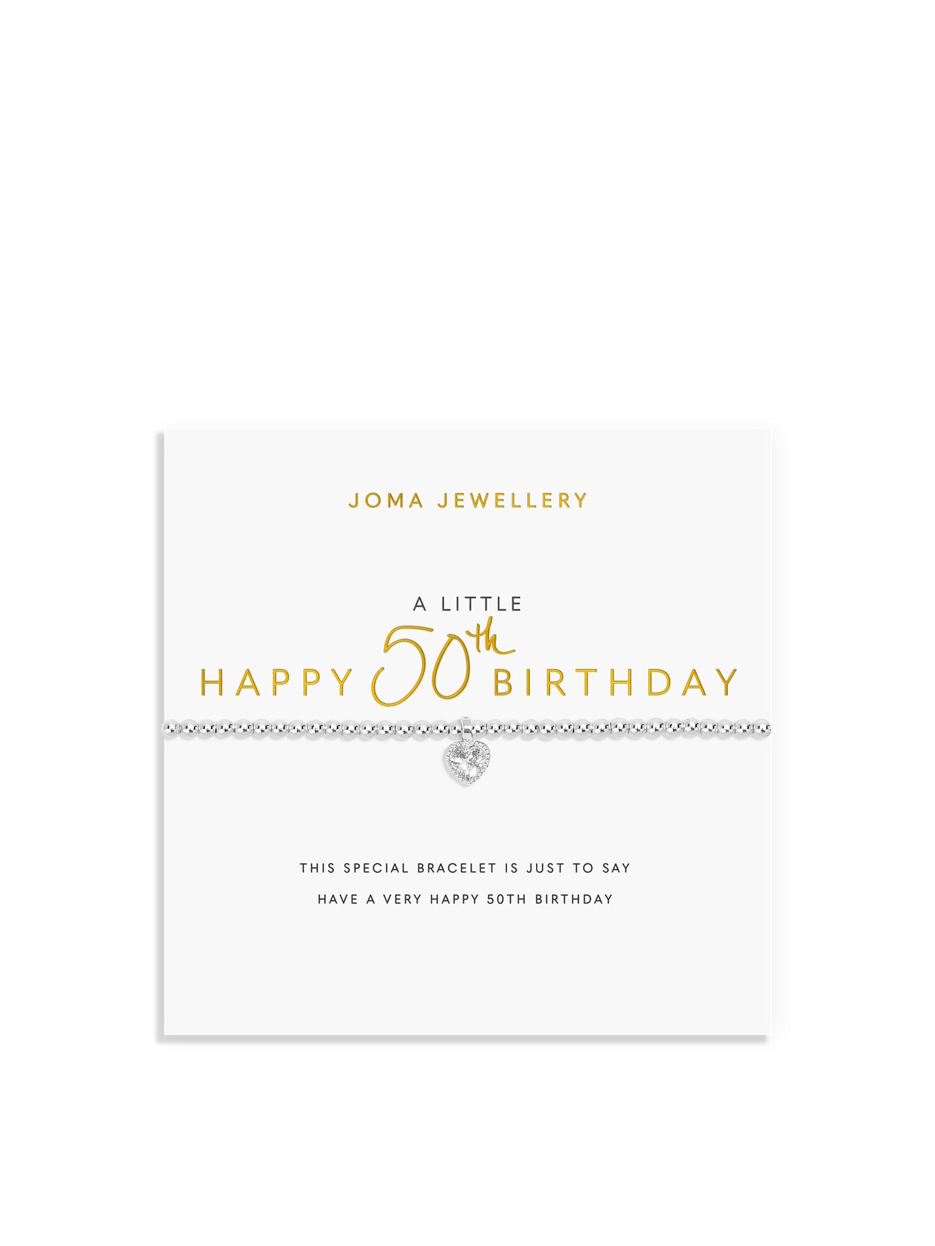 A Little 50th Birthday Charm Bracelet Silver