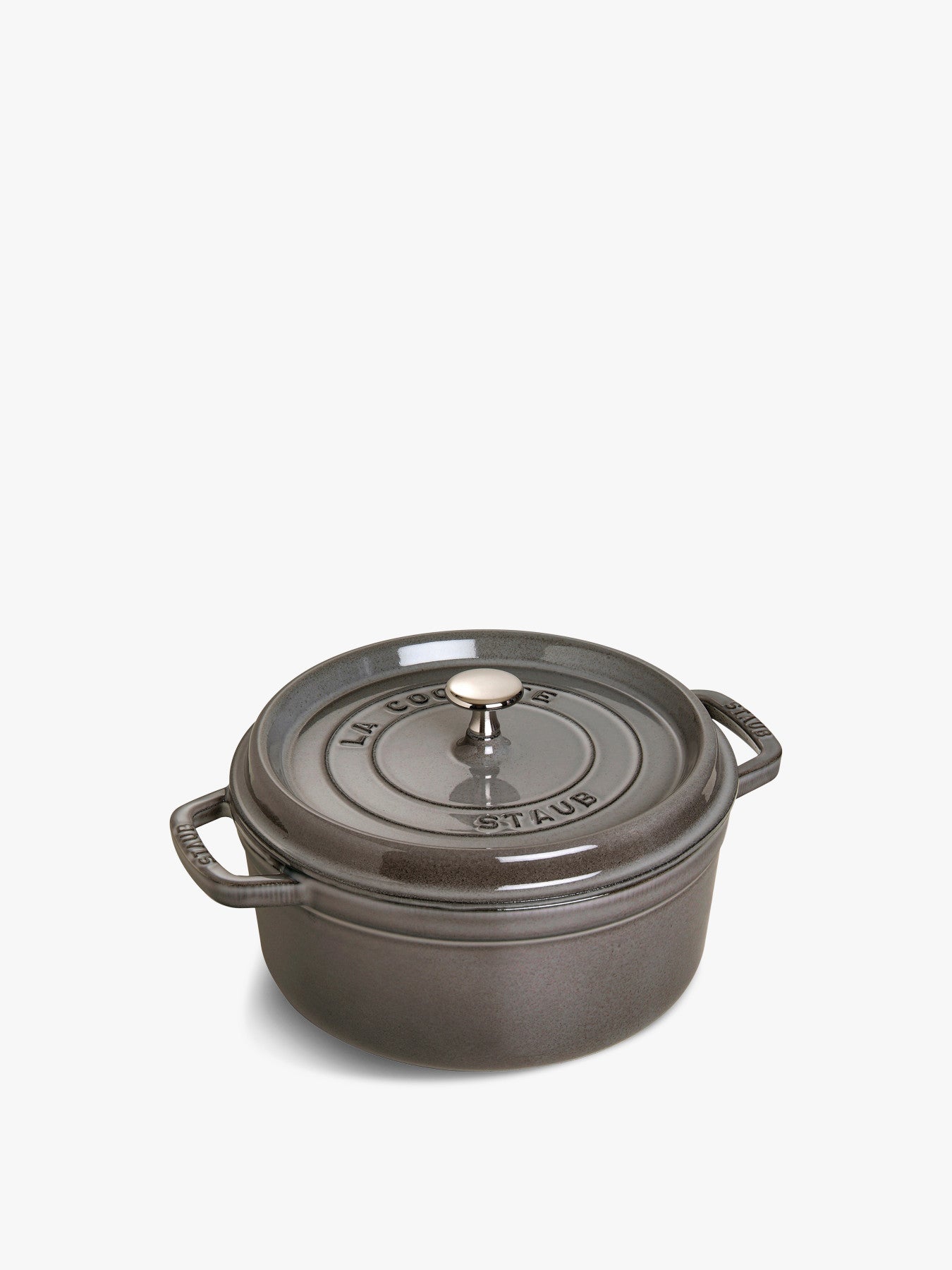 Round Cast Iron Cocotte Grey 24cm