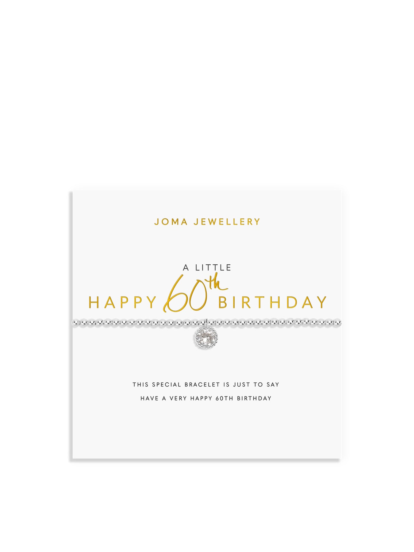 A Little 60th Birthday Charm Bracelet Silver