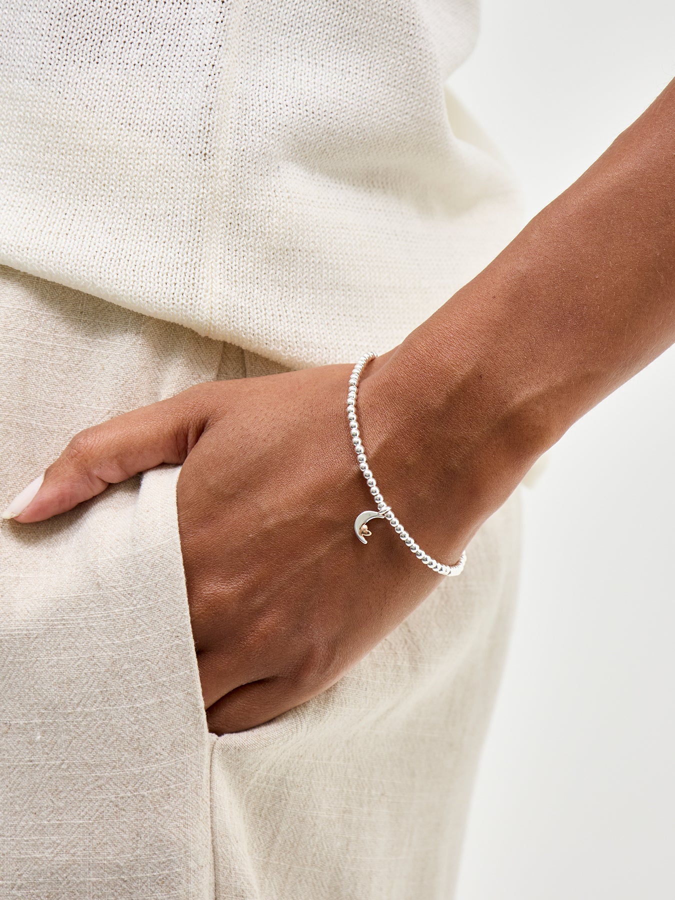 A Little Love You To The Moon And Back Charm Bracelet Silver