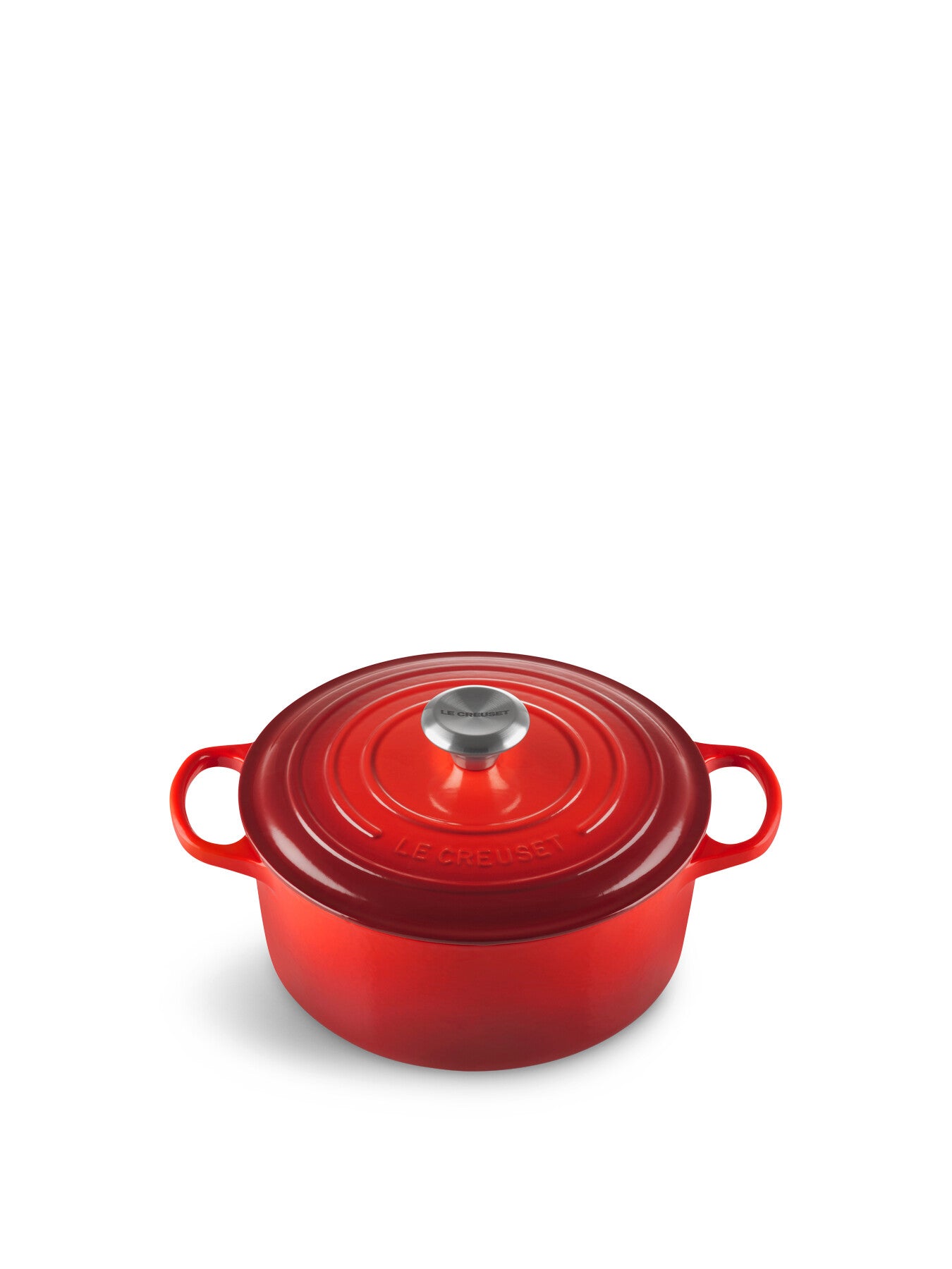 Cast Iron Round Casserole 24cm Cerise