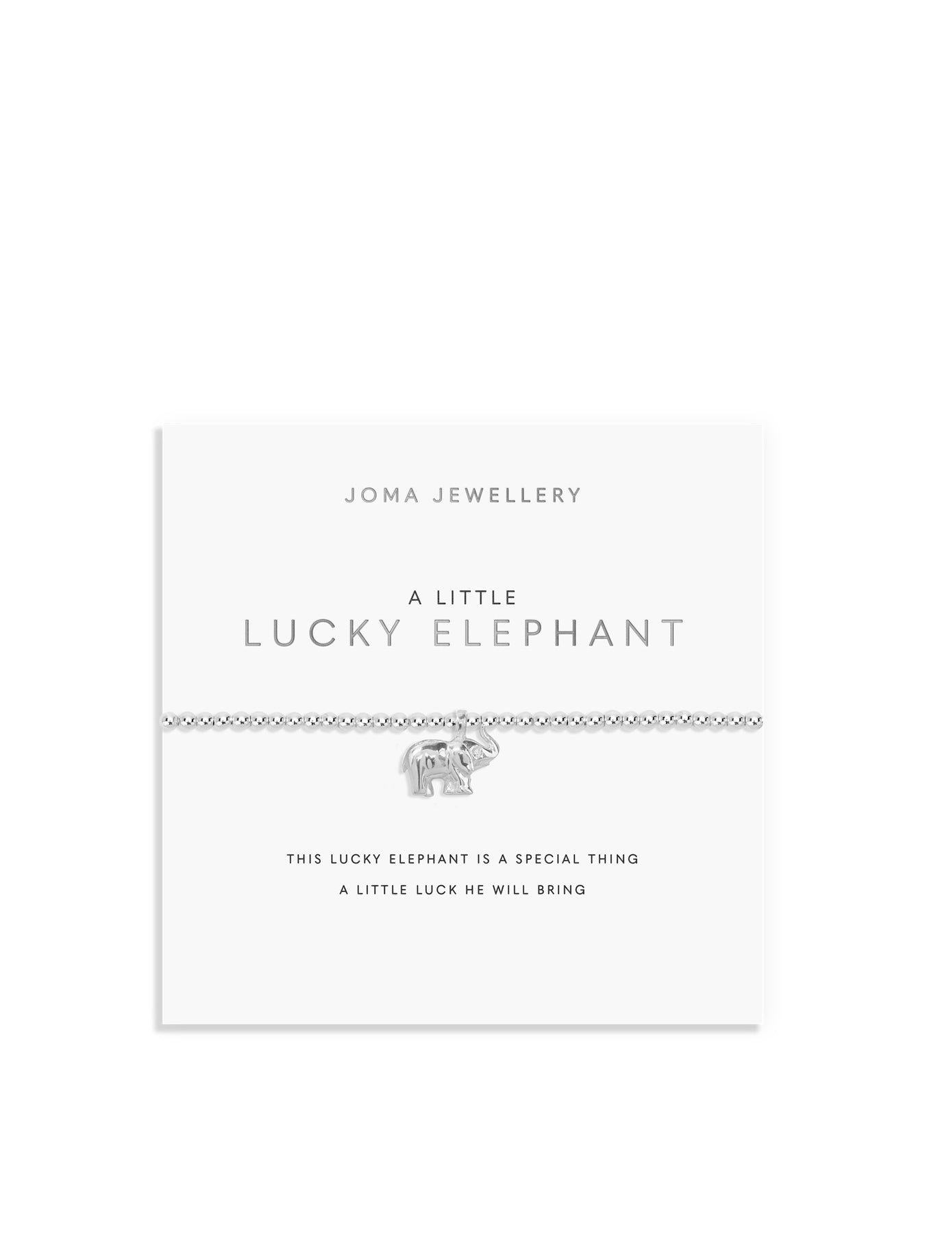 Lucky Elephant Charm Bracelet Silver