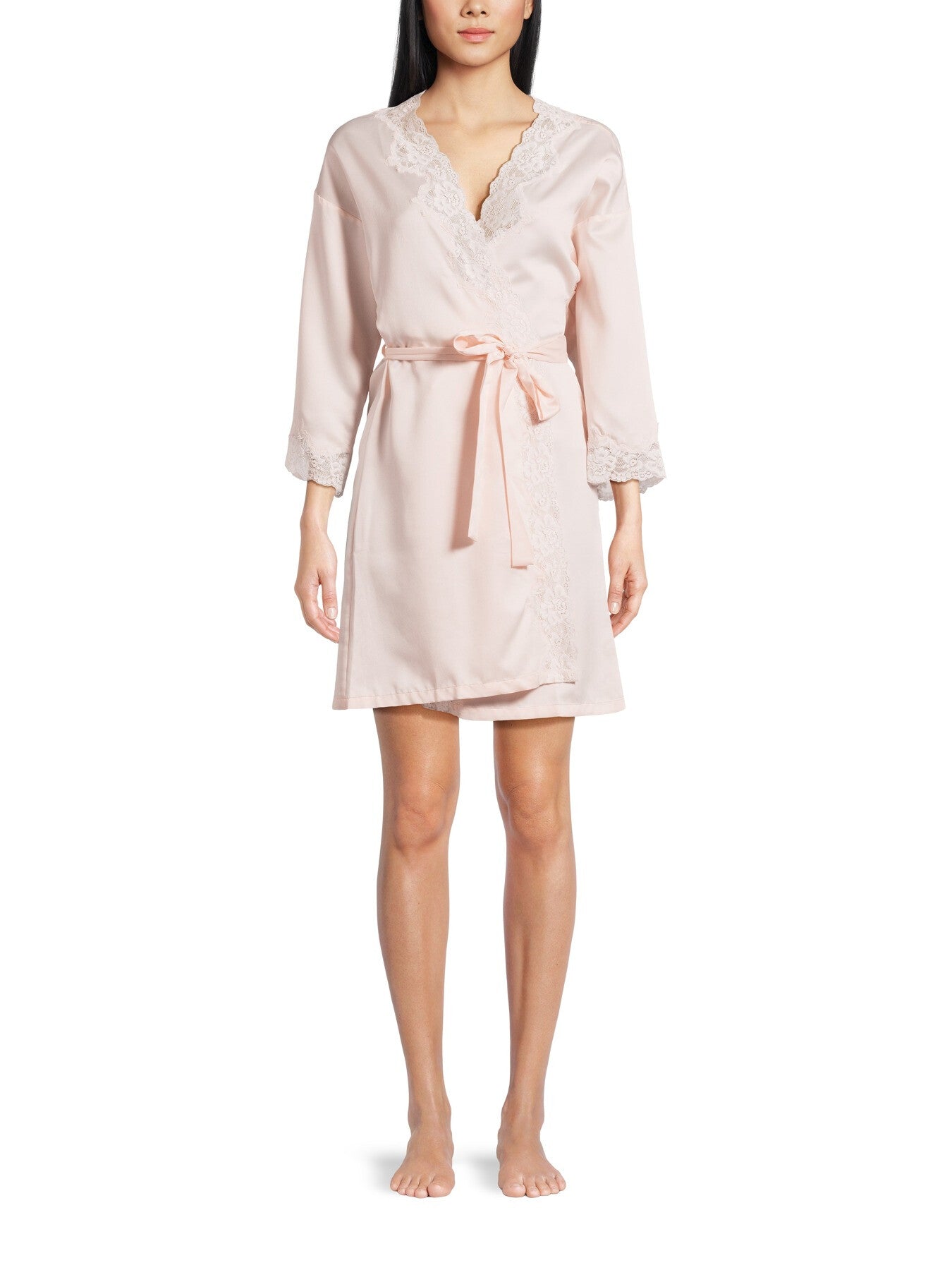 Signature Satin Lace Kimono