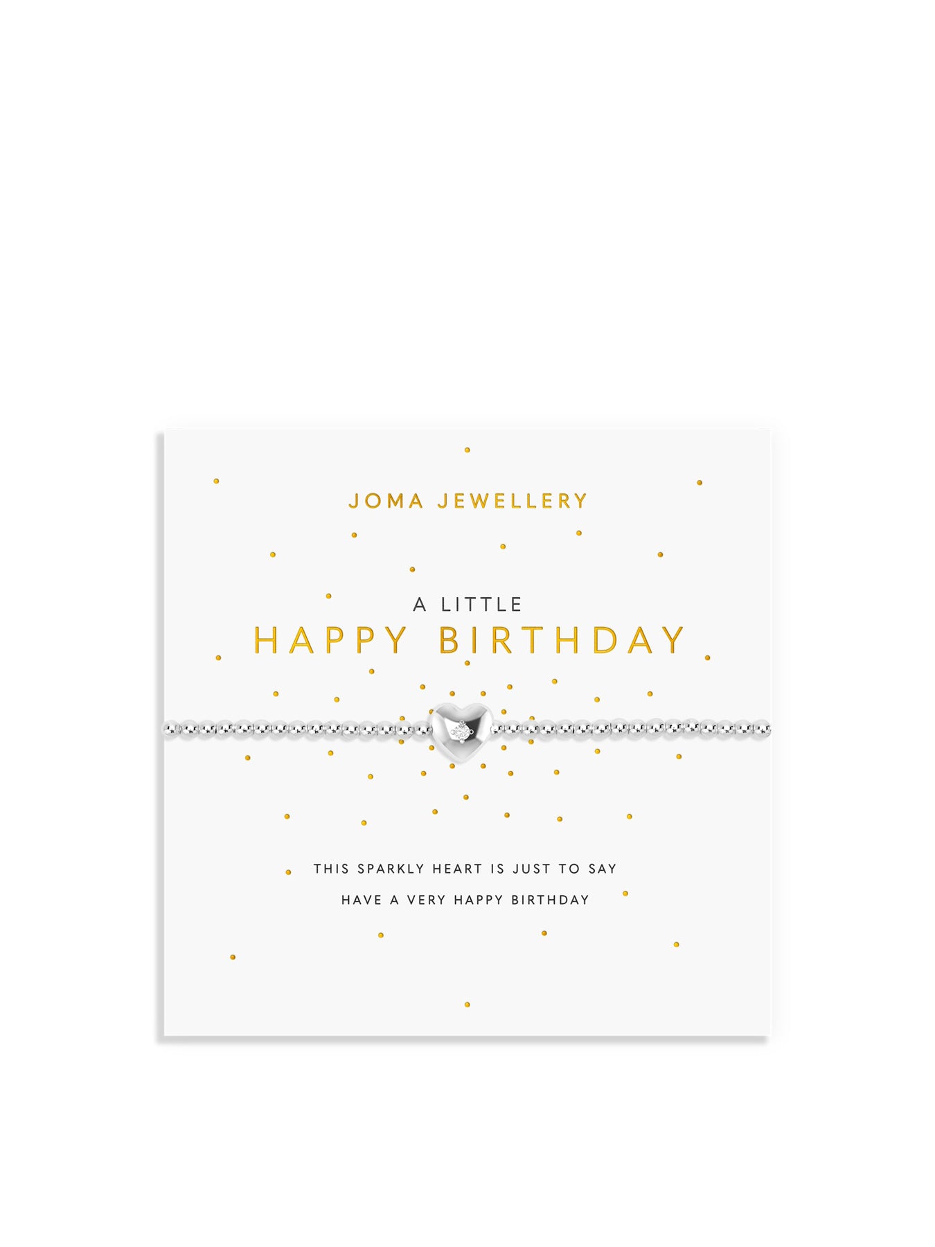 A Little Happy Birthday Charm Bracelet Silver