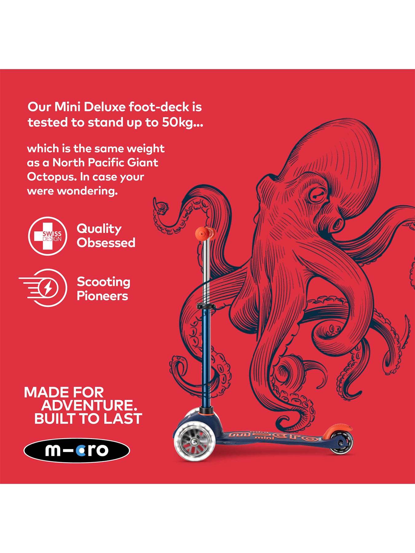 Mini Micro Deluxe Scooter Navy