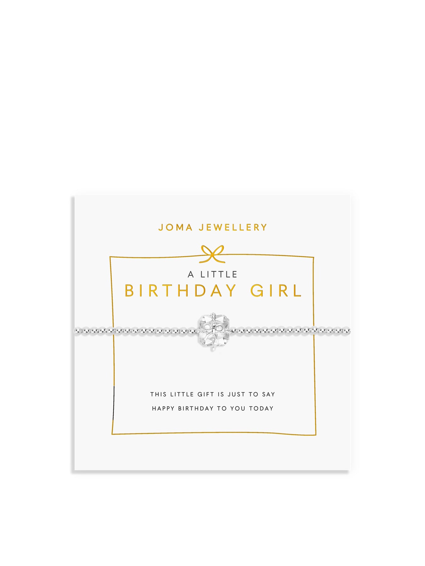 A Little Birthday Girl Charm Bracelet Silver