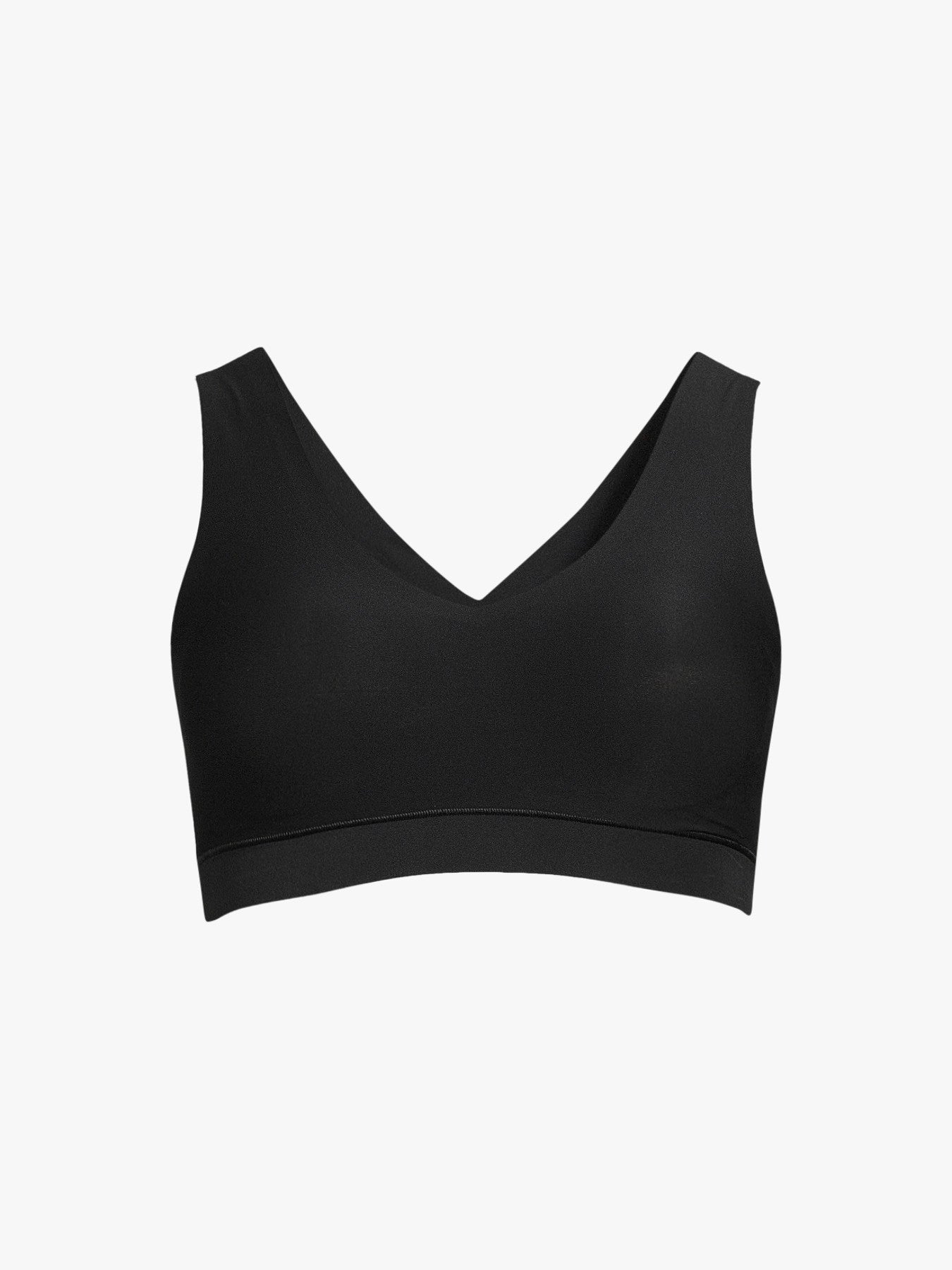 Soft Stretch V Neck Padded Crop Top