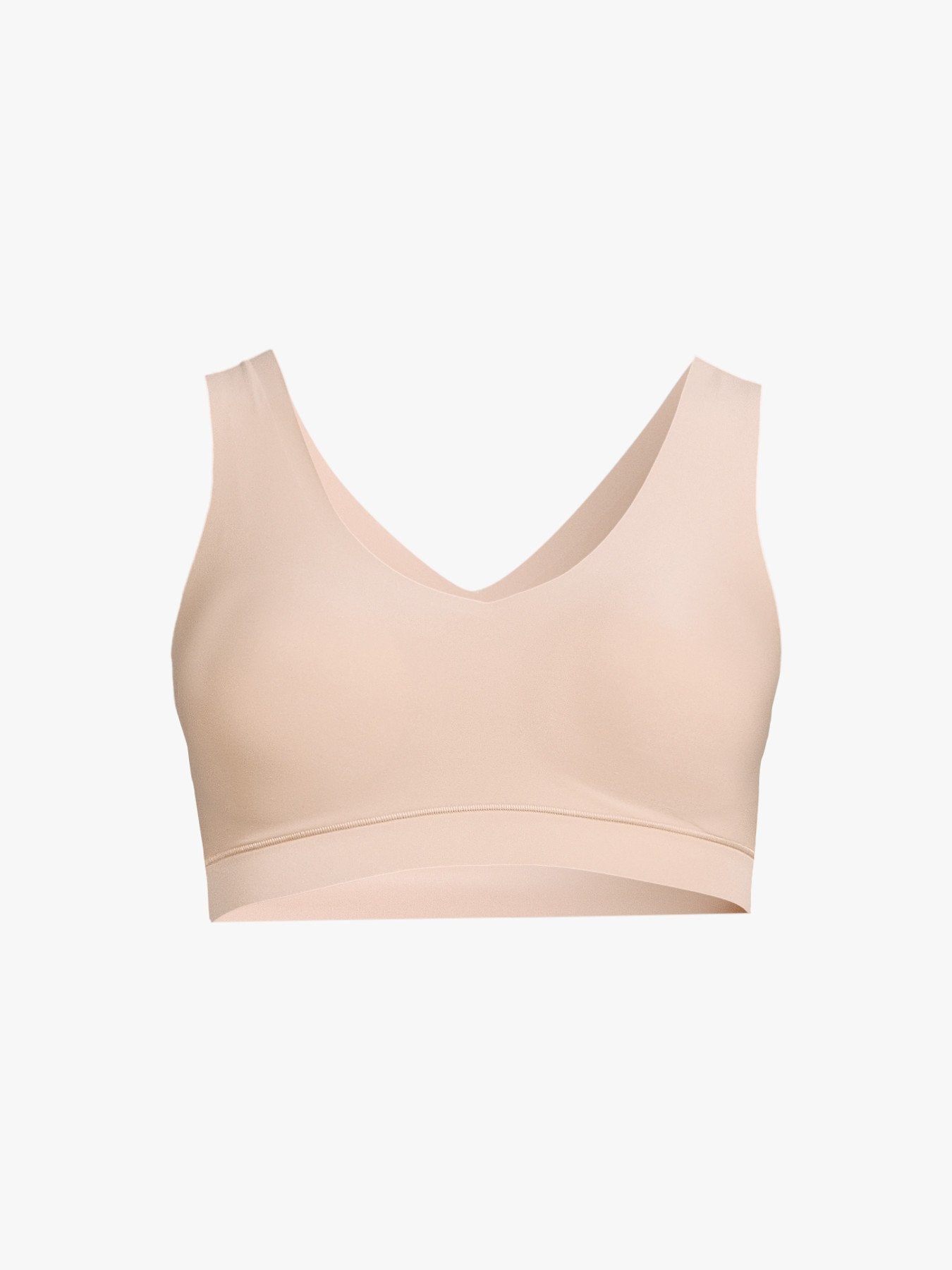 Soft Stretch V Neck Padded Crop Top