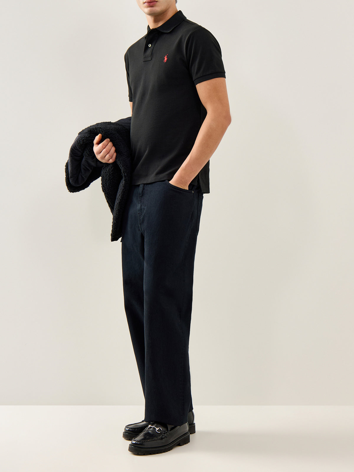 Slim Fit Polo Shirt Black