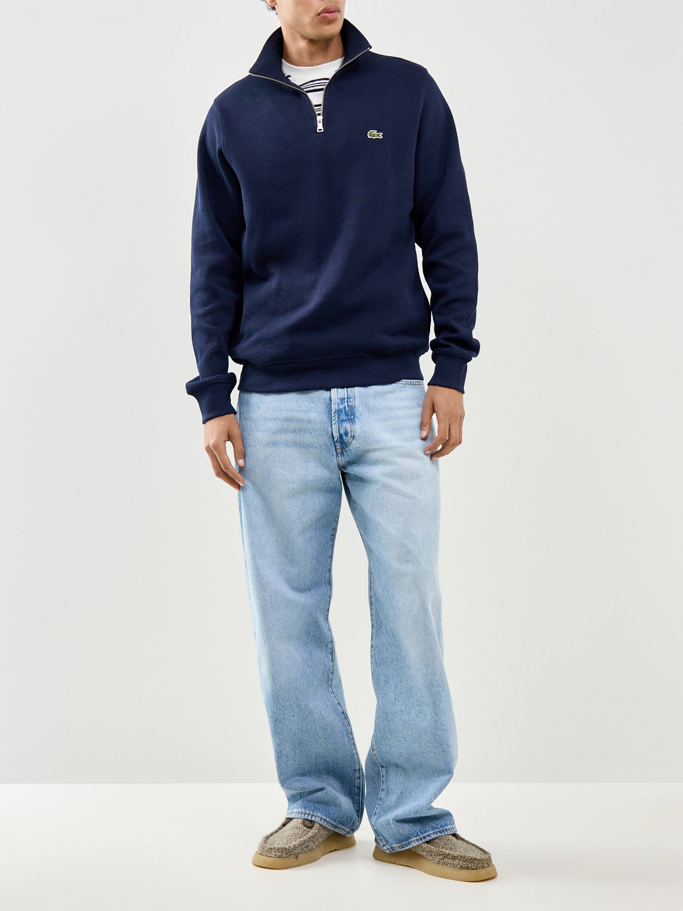 Zip Collar Cotton Sweatshirt