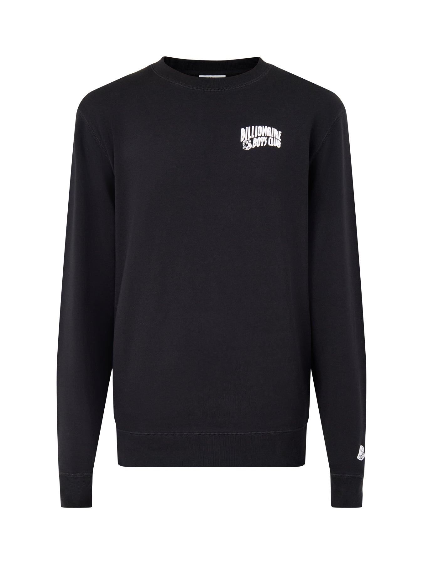 Small Arch Logo Cotton Crewneck Sweatshirt Black