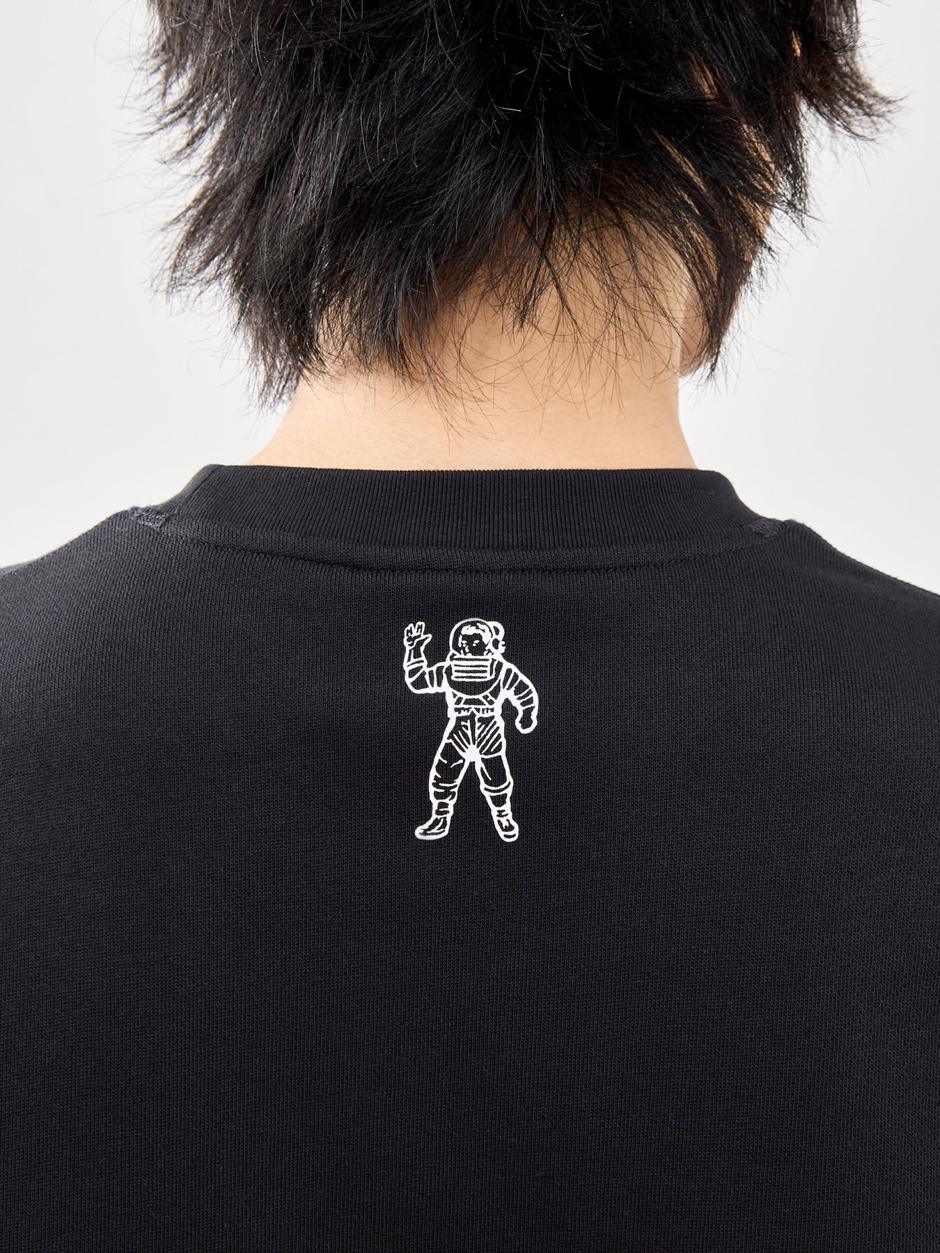 Small Arch Logo Cotton Crewneck Sweatshirt Black