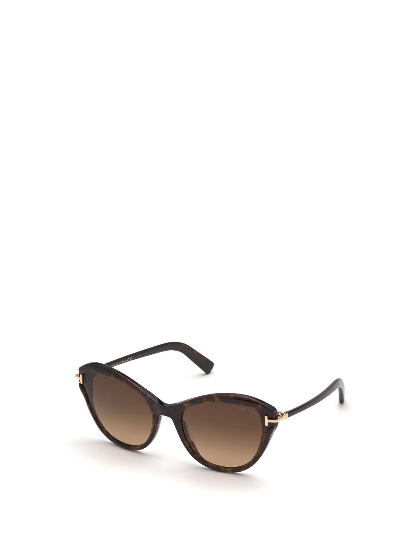 Leigh Cat Eye Acetate Sunglasses Dark HavanaGradient Brown