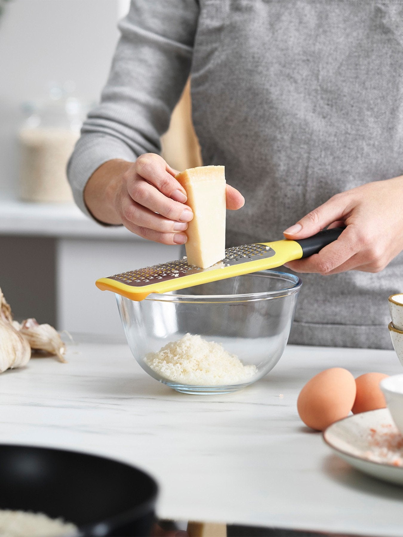 GripGrater Paddle Grater with Bowl Grip