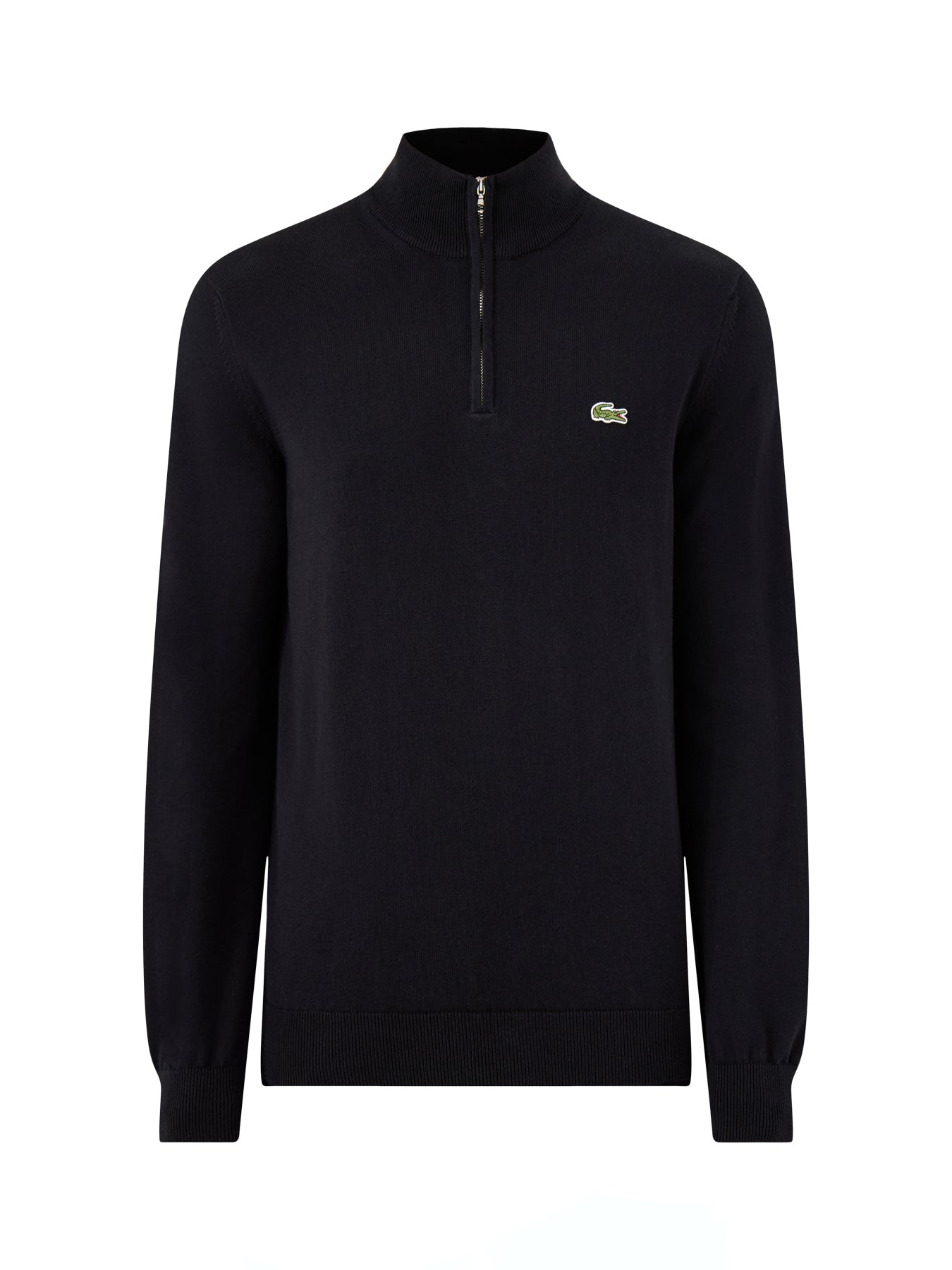 Half Zip Organic Cotton Knitwear Black