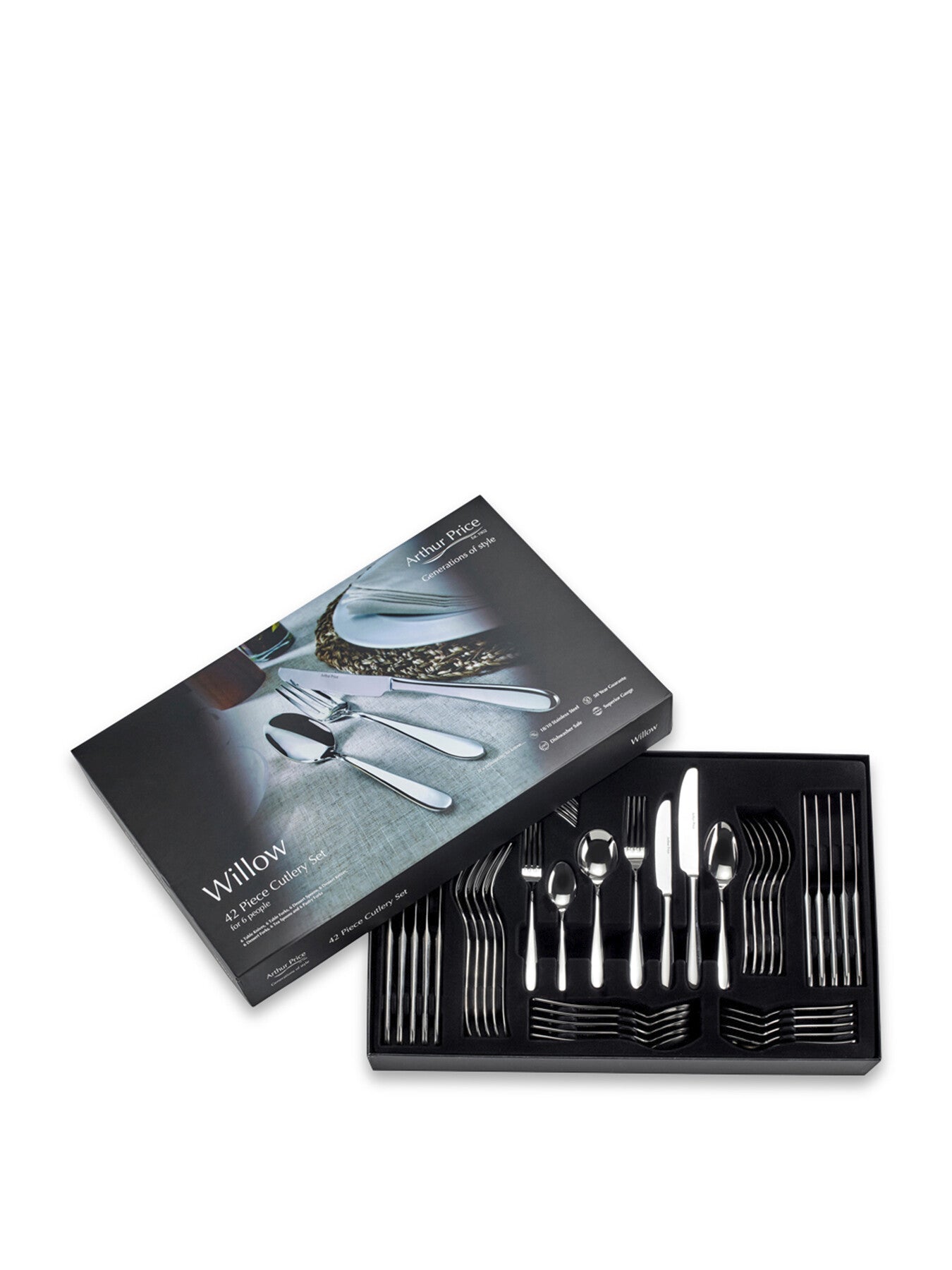 Willow 42 Pce 6 Person Box Set