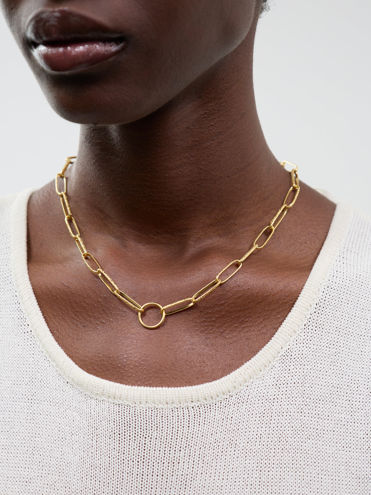 Charm Chain Necklace 18kt Gold Plated Silver