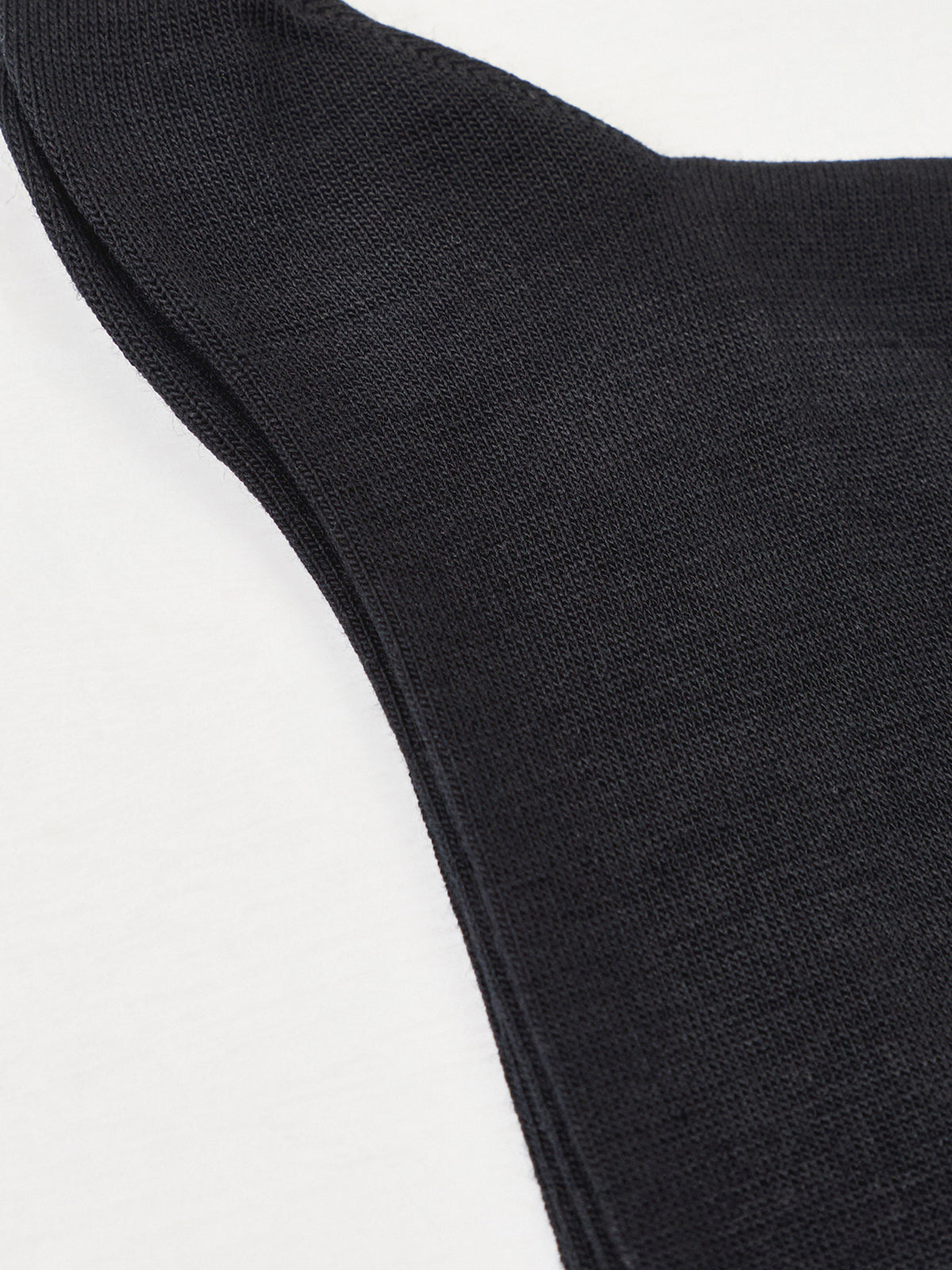 Cotton Blend Crew Socks Black
