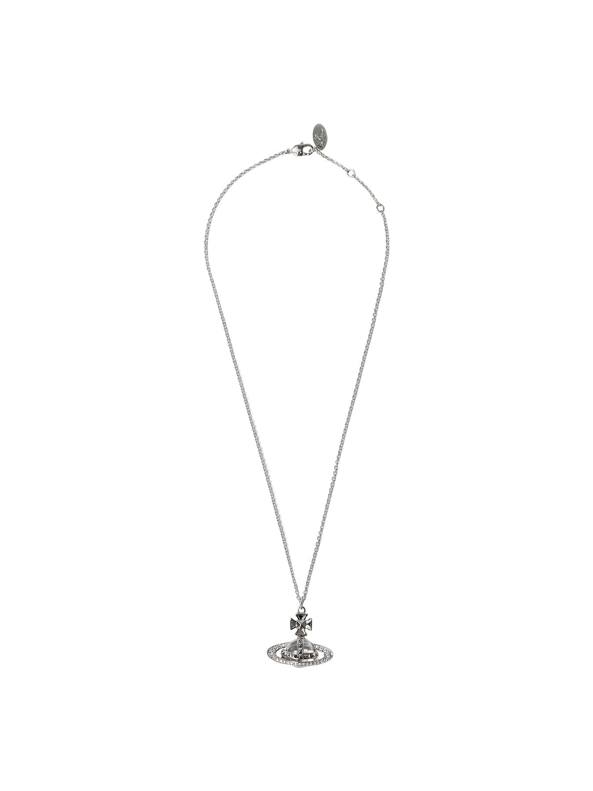 Pina Small Bas Relief Pendant Platinum/Crystal