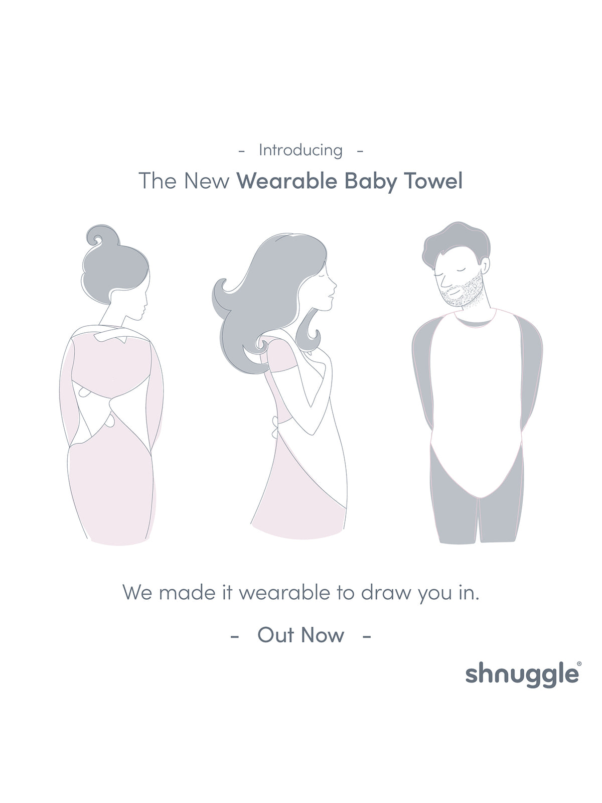 Wearable Baby Towel with Ears White