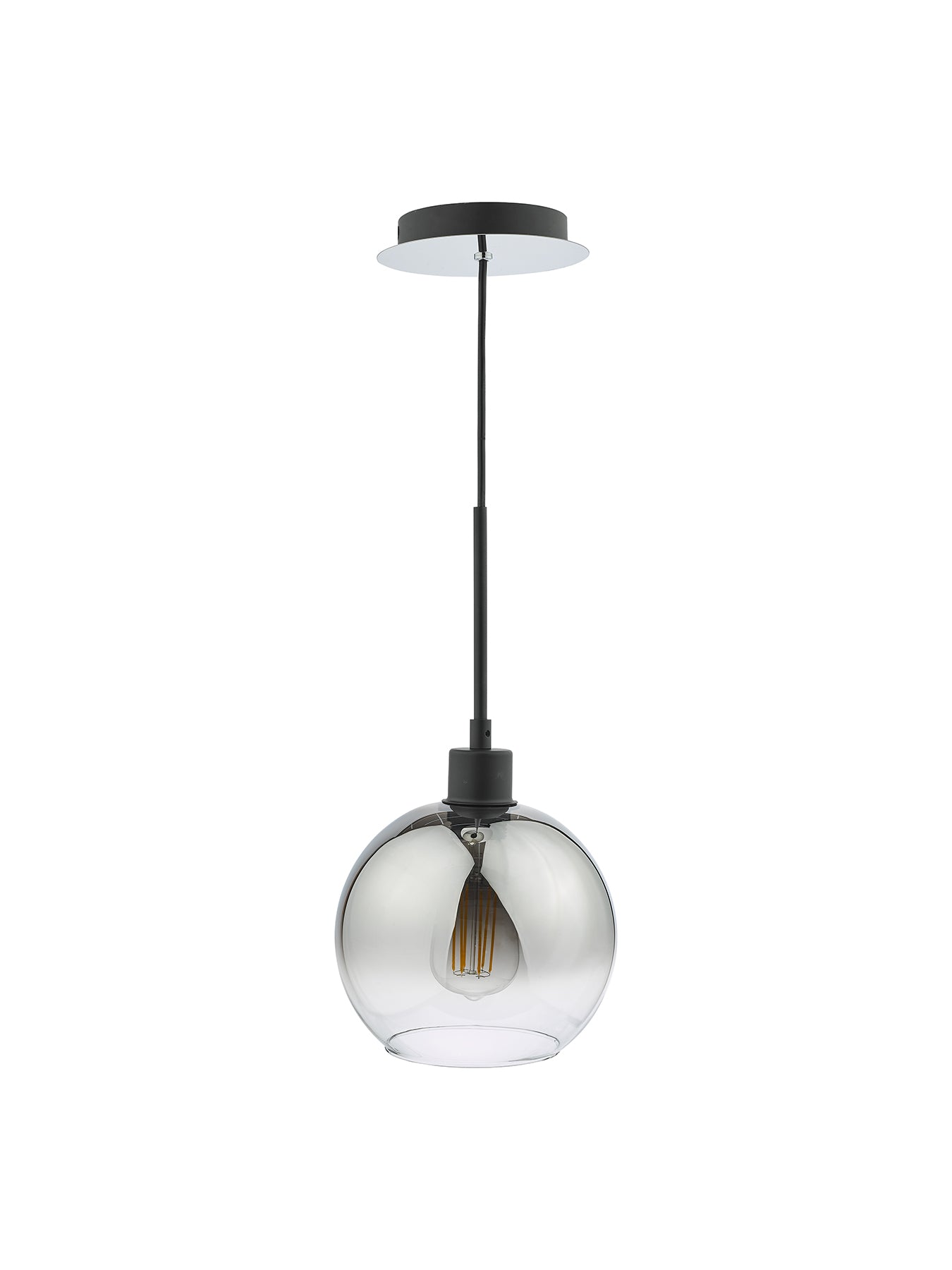 Lycia Ombre Glass Single Pendant Light Black