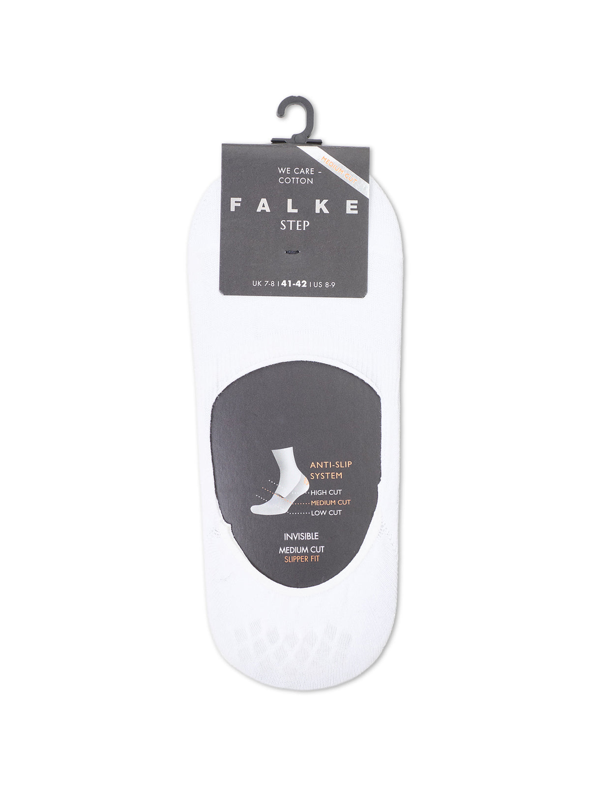 Invisible Medium Cut Socks White