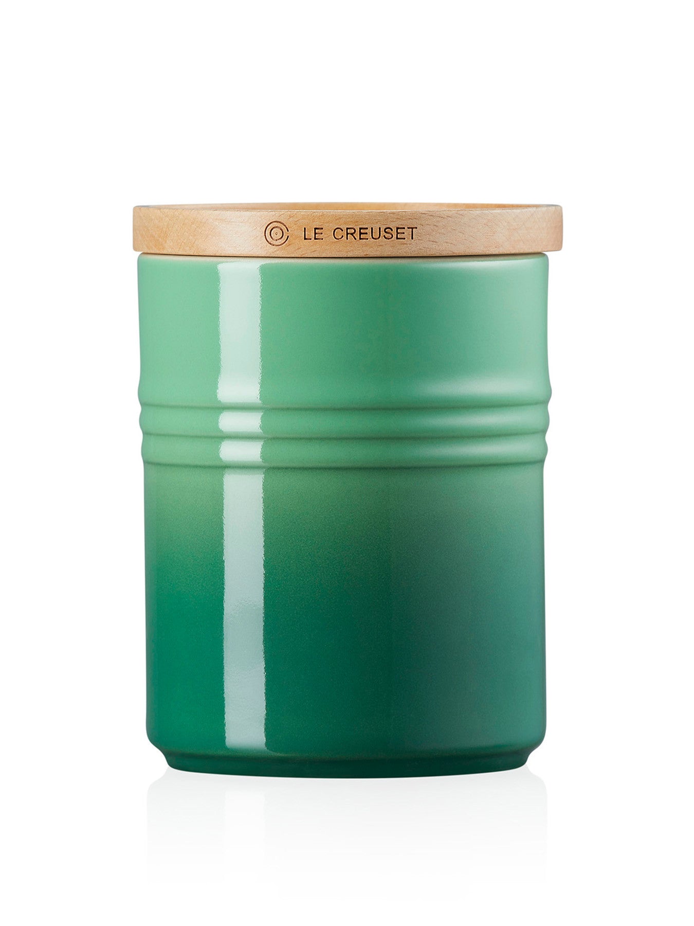 Stoneware Medium Storage Jar Bamboo